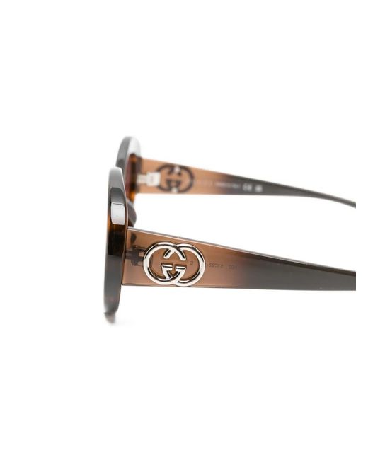 Gucci Pink Interlocking G Tortoise-Shell Sunglasses