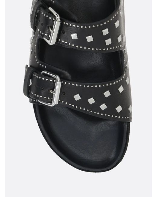 Isabel Marant Lennyo レザーサンダル Black