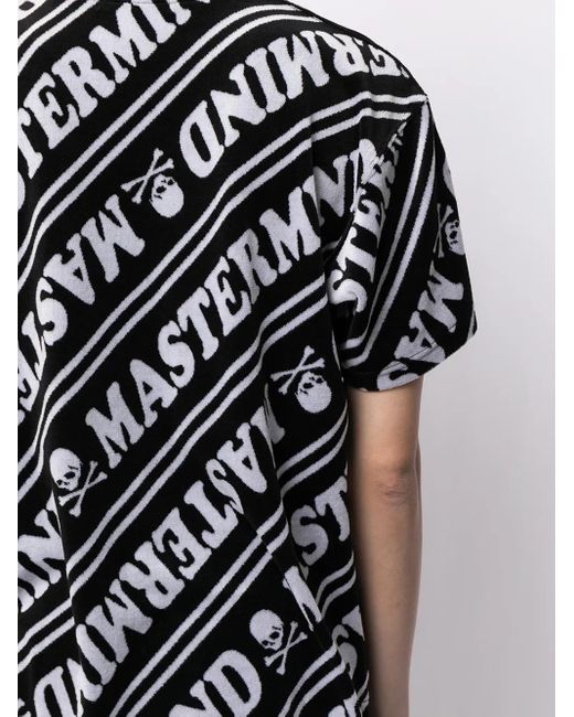 Mastermind Japan Black Logo Print Velour T-Shirt for men