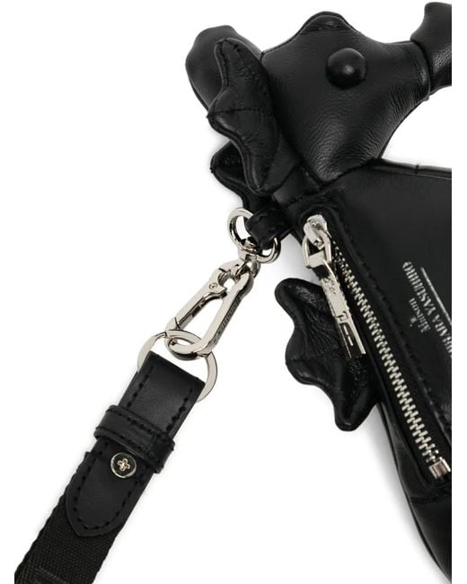 Maison Mihara Yasuhiro Black Quilted Camera Messenger Bag