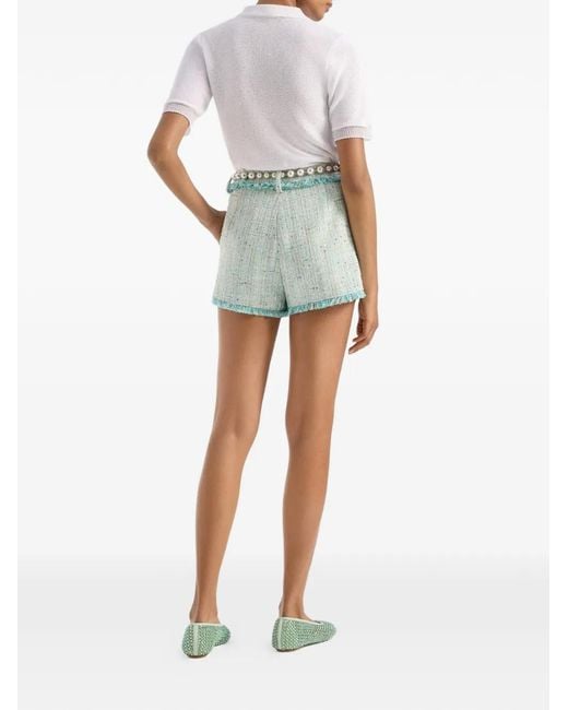 Genny White Sequin Maglieria Knitwear