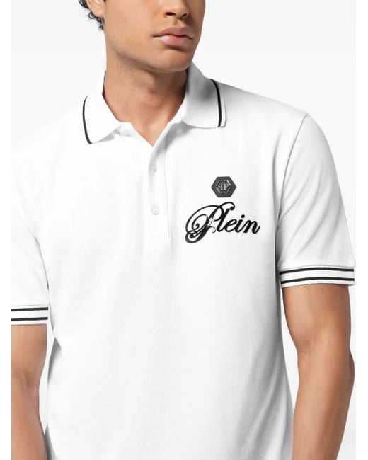 Philipp Plein Poloshirt Met Logopatch in het White voor heren