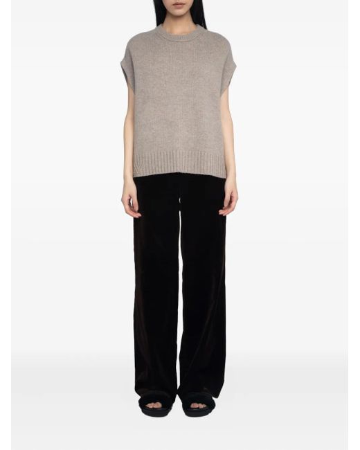 Zadig & Voltaire Gray Knitted Sleeveless Vest