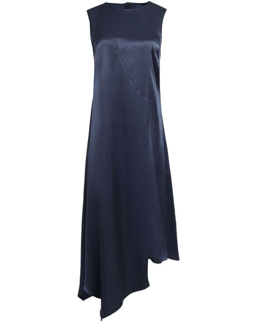 UMA | Raquel Davidowicz Blue Asymmetric Midi Dress