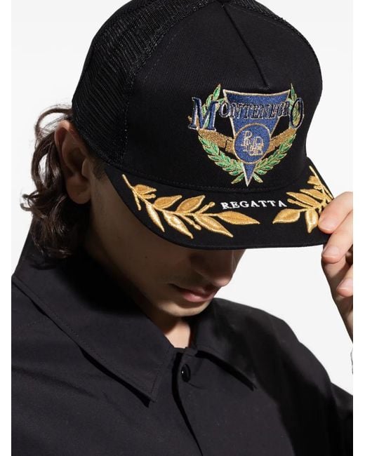 Rhude Black Baseball Cap for men