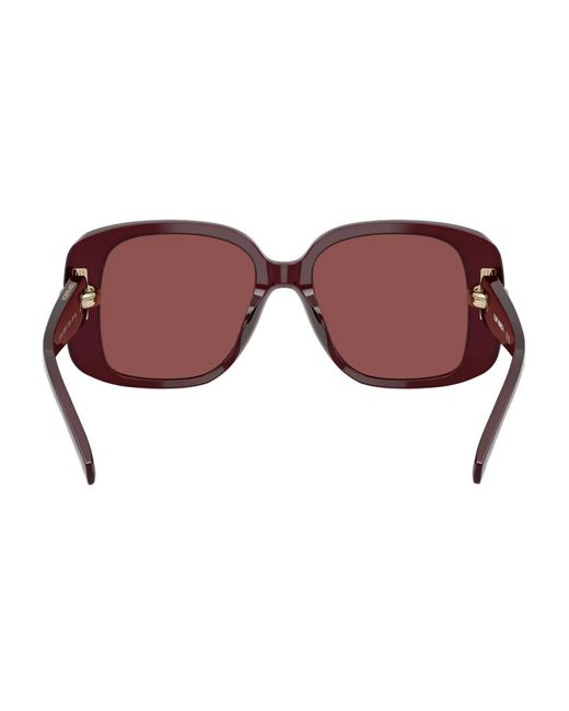Tory Burch Purple Embellished Square-Frame Sunglasses