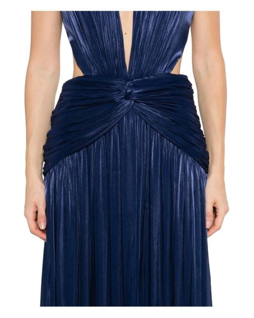 Costarellos Blue Silla Maxikleid mit drapiertem Ausschnitt