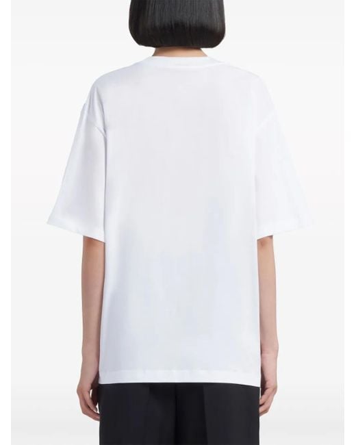 Marni White T-Shirt With Print