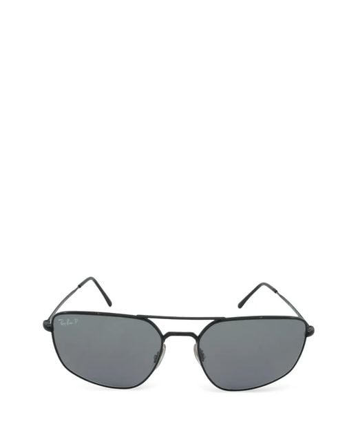 Ray-Ban Gray Square-Frame Polarized Sunglasses for men