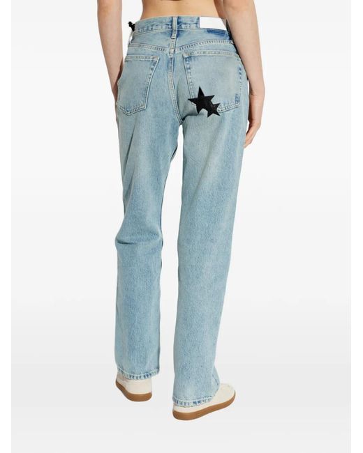 Re/done Blue Star-Patch Jeans