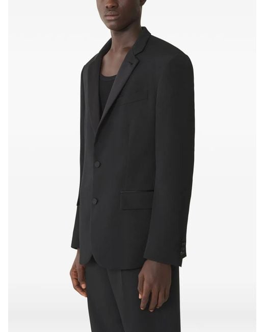 Lanvin Black Buttoned Wool Blazer for men