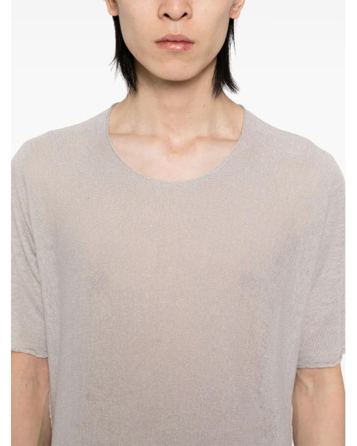 Label Under Construction White Round-Neck T-Shirt for men