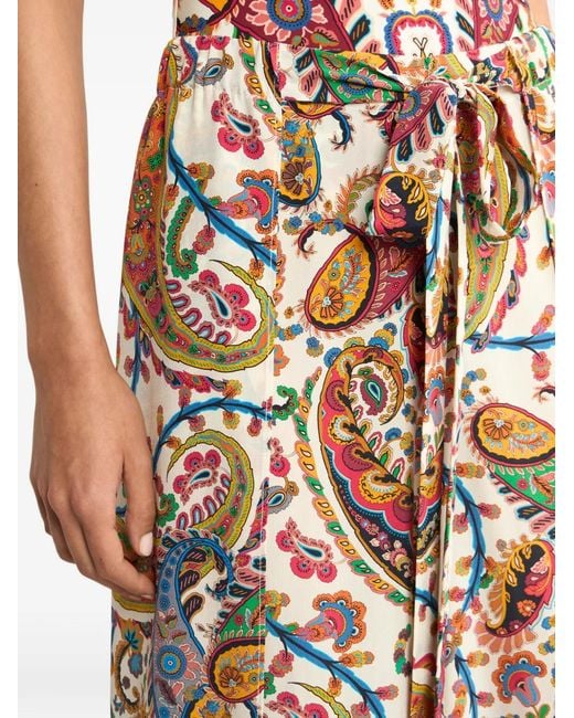 Etro White Ivory Palazzo Trousers