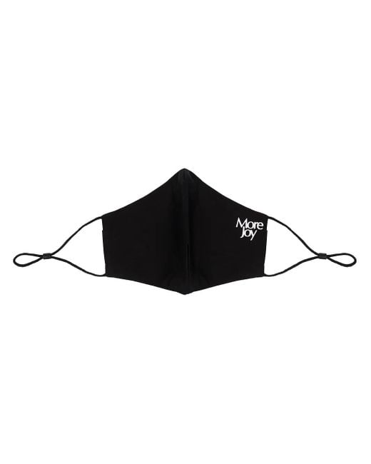 More Joy Black Logo Print Face Mask