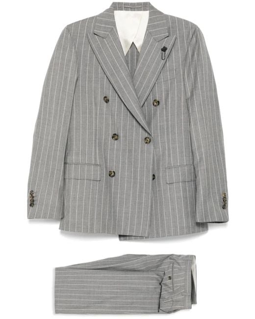 Lardini Gray Wool Suit for men