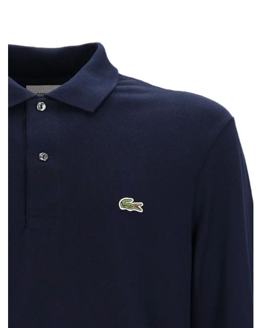 Polo À Patch Logo Lacoste pour homme en coloris Blue