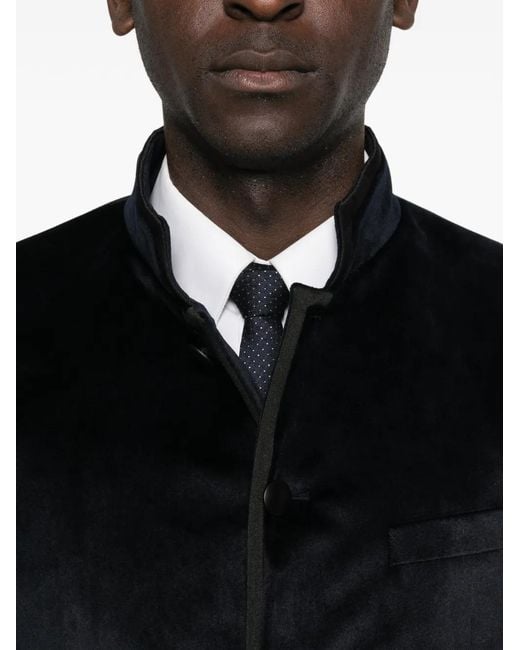 Karl Lagerfeld Black Glory Button-Fastening Jacket for men