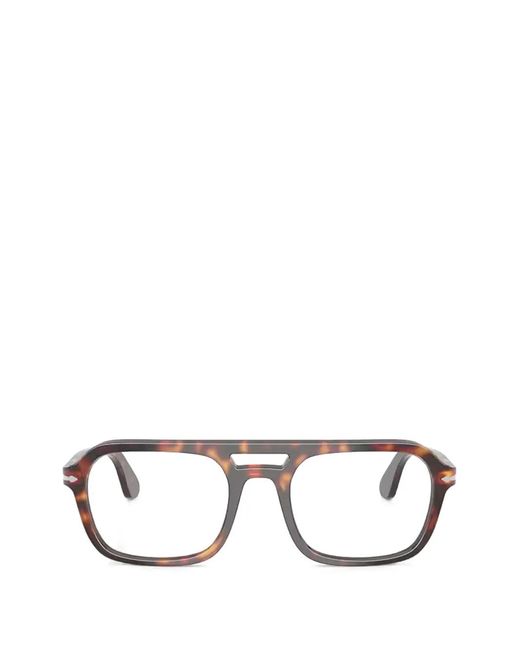 Persol Brown Tortoiseshell-Effect Double-Bridge Glasses