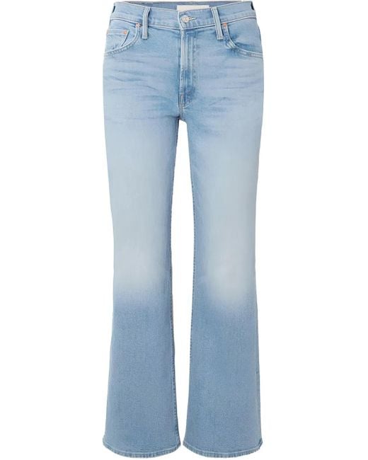 Mother Blue Straight-Leg Jeans