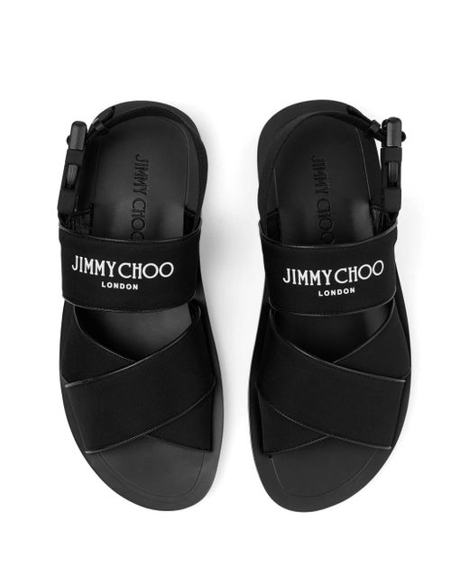 Jimmy Choo Jude Sandalen mit Logo-Print in Black für Herren