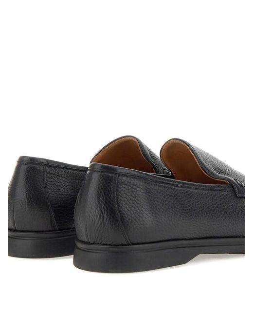 Duca Degli Abruzzi Gray Lorenzo Plain Leather Loafers for men