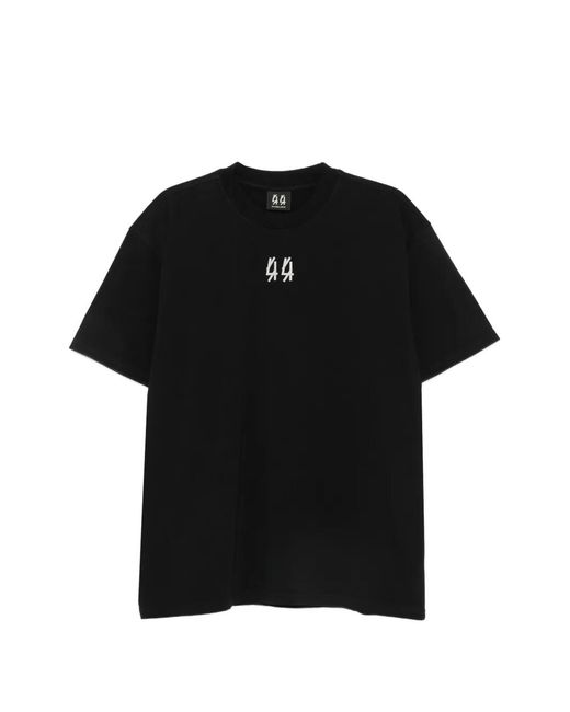 44 Label Group Black Logo-Print Short-Sleeve T-Shirt for men