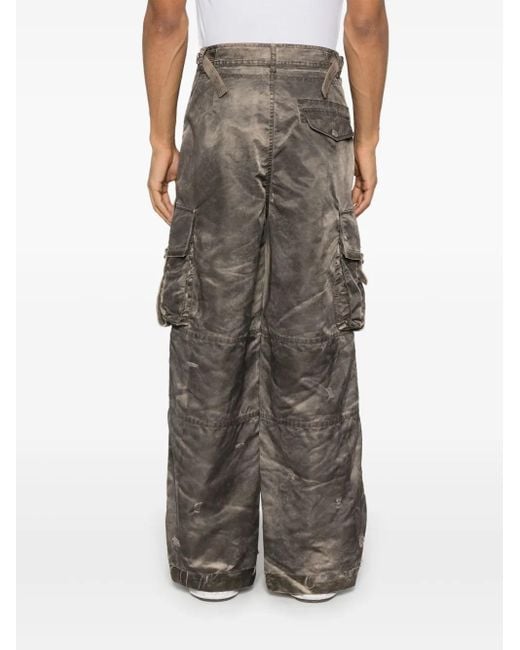 Pantalon Cargo À Effet Délavé Feng Chen Wang pour homme en coloris Gray