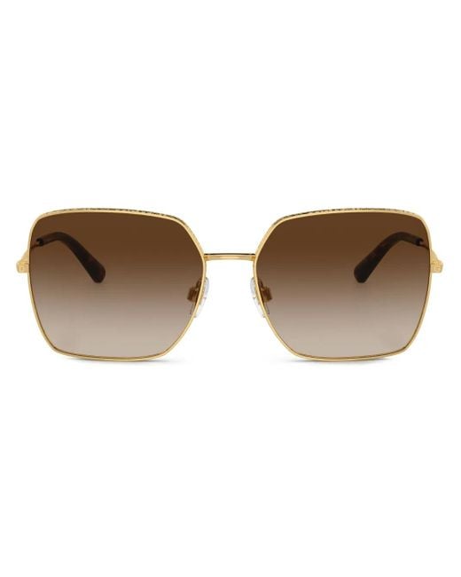 Dolce & Gabbana Brown Square-Frame Sunglasses