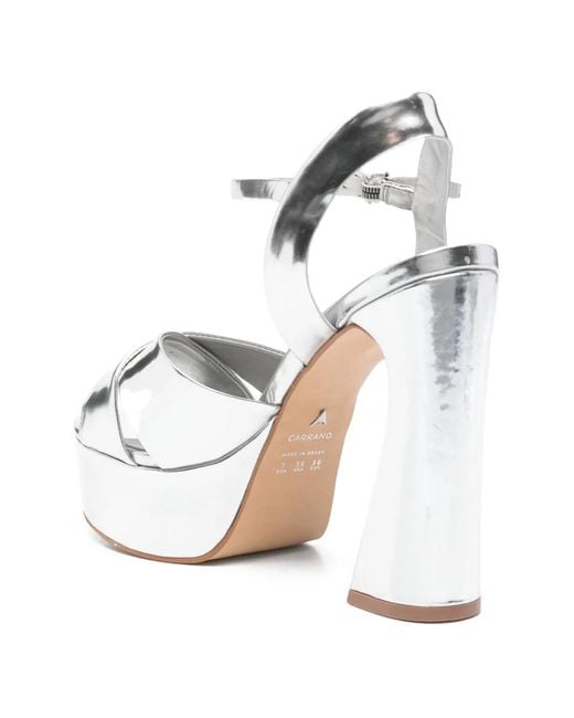 Carrano White Platform Crossover Sandals