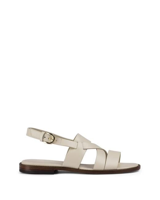 Doucal's White Multi-Strap Leather Sandals