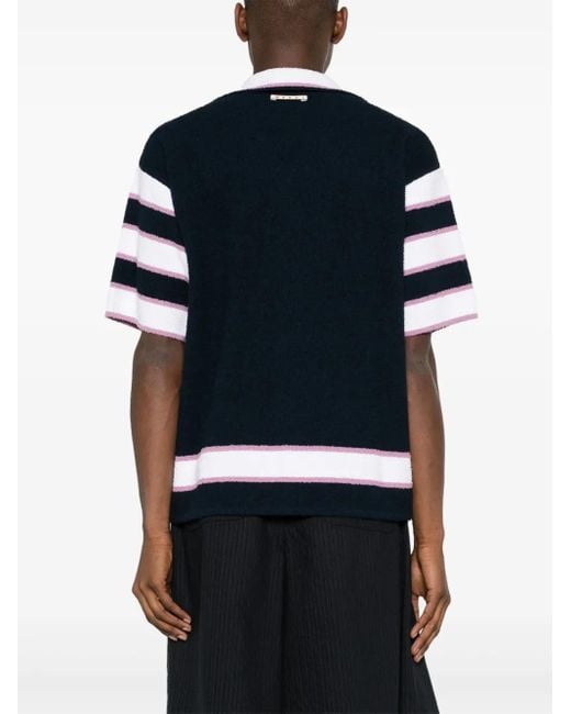 Marni Black Terry-Cloth Bowling Shirt for men