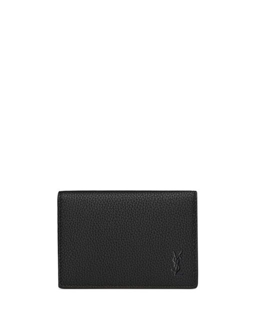 Porte-cartes en cuir à logo YSL Saint Laurent pour homme en coloris Noir |  Lyst
