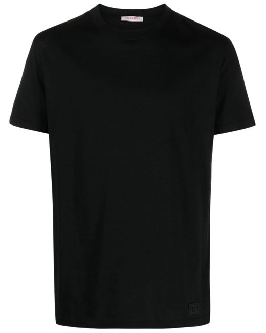 Camiseta con parche del logo Valentino Garavani de hombre de color Black