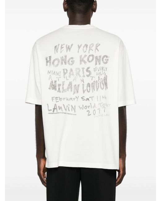 Camiseta con estampado gráfico de x Future Lanvin de hombre de color White