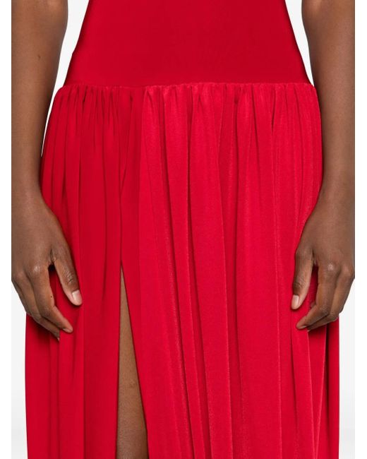 Atu Body Couture Red Scoop-Neck Midi Dress