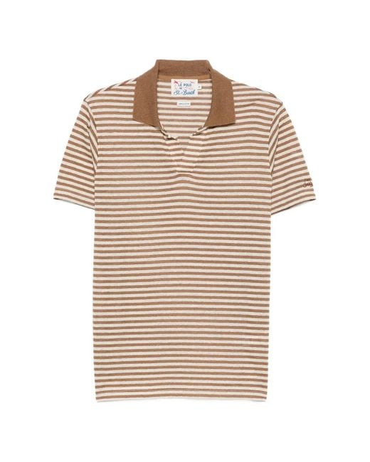 Mc2 Saint Barth Natural Rye Striped Top for men