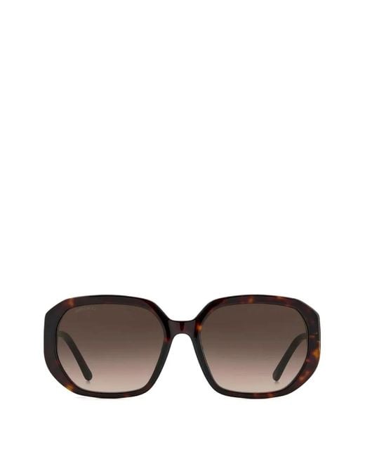 Jimmy Choo Gray Square-Shaped Full-Rim Sunglasses
