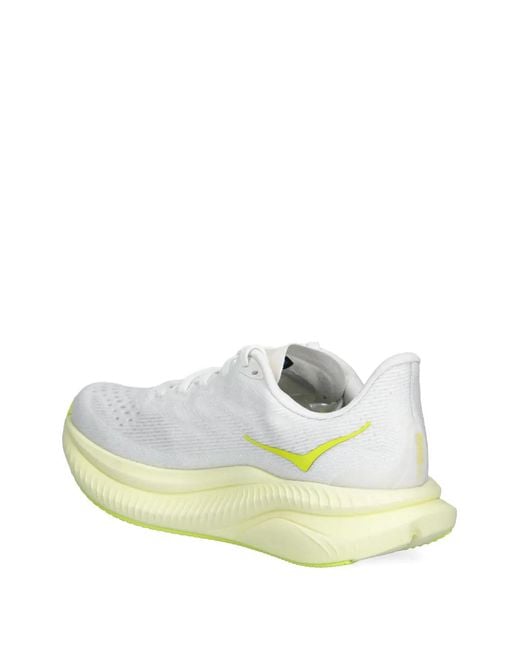 Hoka One One White Mach Logo-Print Sneakers