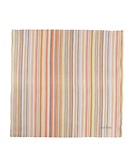 Paul Smith Natural Signature Stripe Pocket Square for men