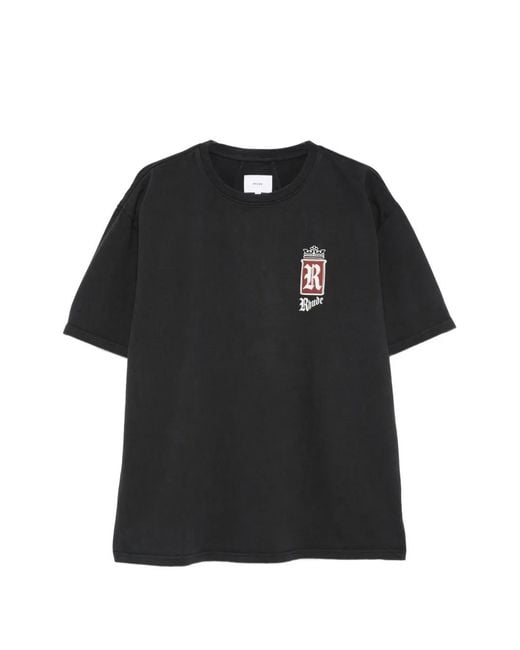 Rhude Black Logo T-Shirt for men