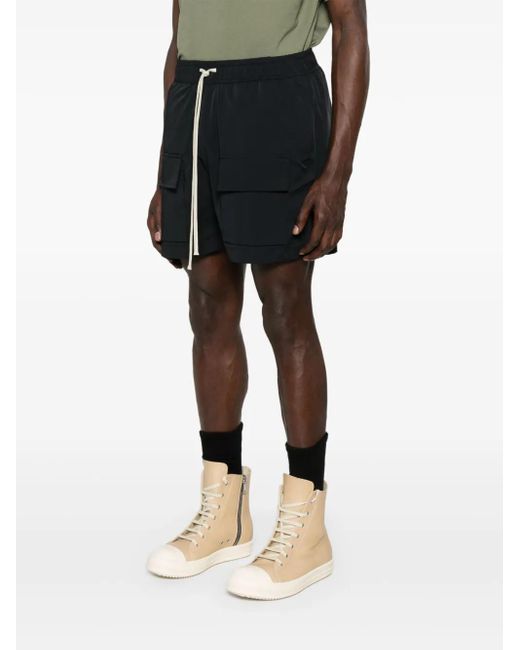 State of Order Black Tech Cargo Shorts for men