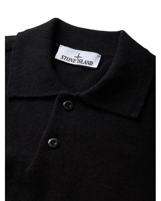 Stone Island Black 5100018 Light Rws Geelong Wool Jumper for men