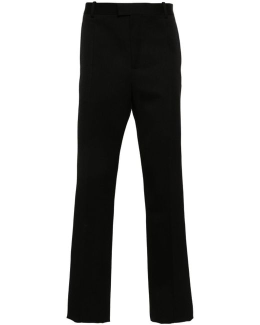 Bottega Veneta Black Grain De Poudre Tailored Trousers for men