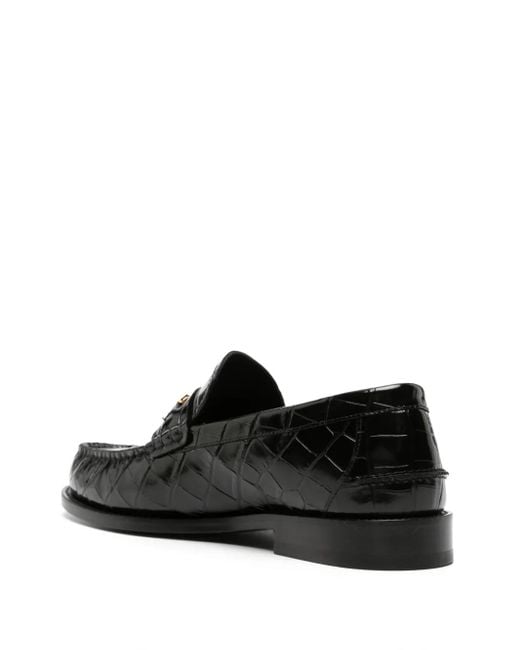 Versace Black Flat Shoes for men