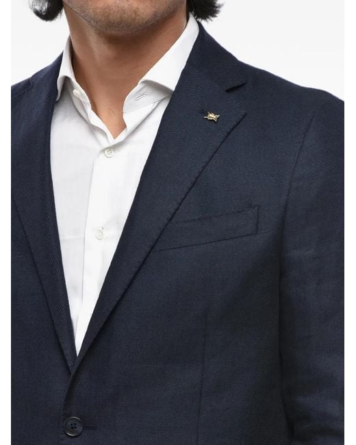 Corneliani Blue Single-Breasted Blazer for men