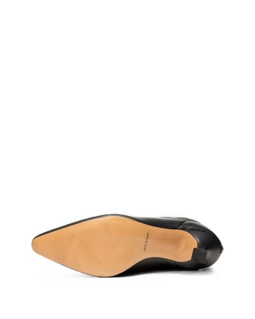 Poche Paris Black Pointed-Toe Rear-Zip Ankle Boots