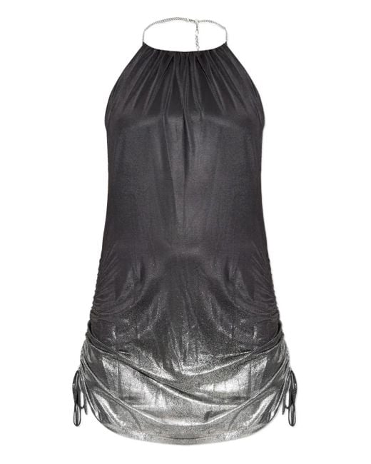 DIESEL Black Halterneck Ruched Dress