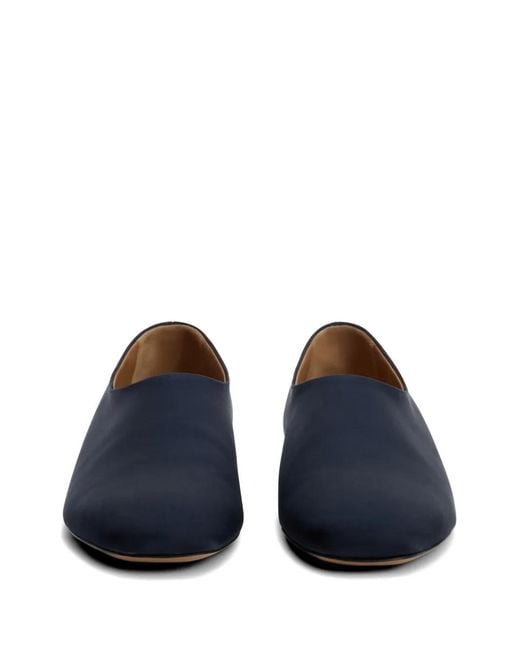 Jil Sander Blue Round-Toe Ballet Flats