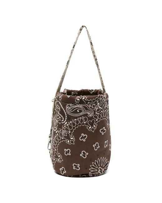 Call it By Your Name White Seau Bandana-Print Bucket Bag