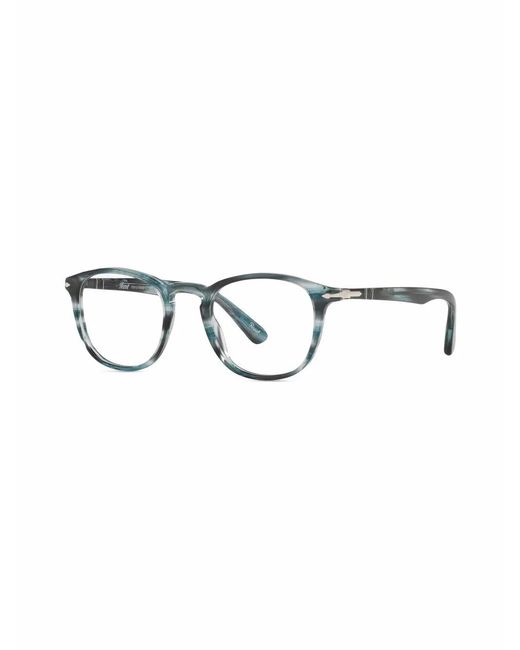 Persol Brown Striped Square-Frame Glasses for men